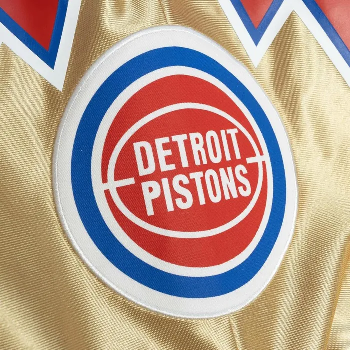 Men039s NBA Swingman Mitchell and Ness 75th Anniversary Gold Swingman Detroit Pistons 197879 Shorts Men039s NBA Swingman Mitchell and Ness 75th Anniversary Gold Swingman Detroit Pistons 197879 Shorts