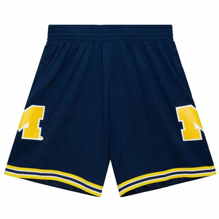 Men039s NBA Swingman Mitchell and Ness Swingman University Of Michigan Road 1991 Shorts