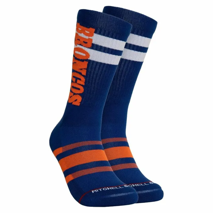 Men039s NFL Mitchell and Ness Lateral Crew Socks Denver Broncos