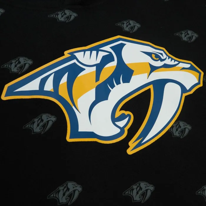 Men039s NHL Mitchell and Ness AOP Fleece Hoodie Nashville Predators Men039s NHL Mitchell and Ness AOP Fleece Hoodie Nashville Predators