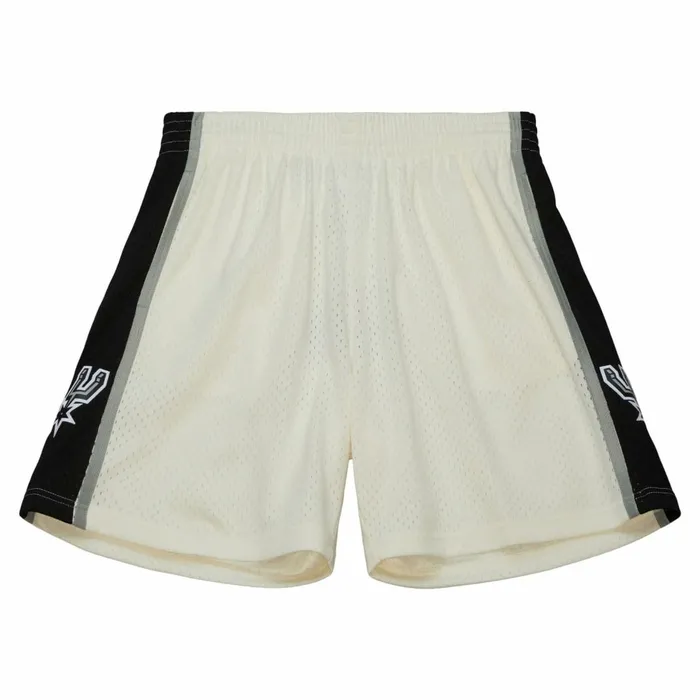 Men039s Shorts Mitchell and Ness Cream Swingman Shorts San Antonio Spurs 1998 Men039s Shorts Mitchell and Ness Cream Swingman Shorts San Antonio Spurs 1998