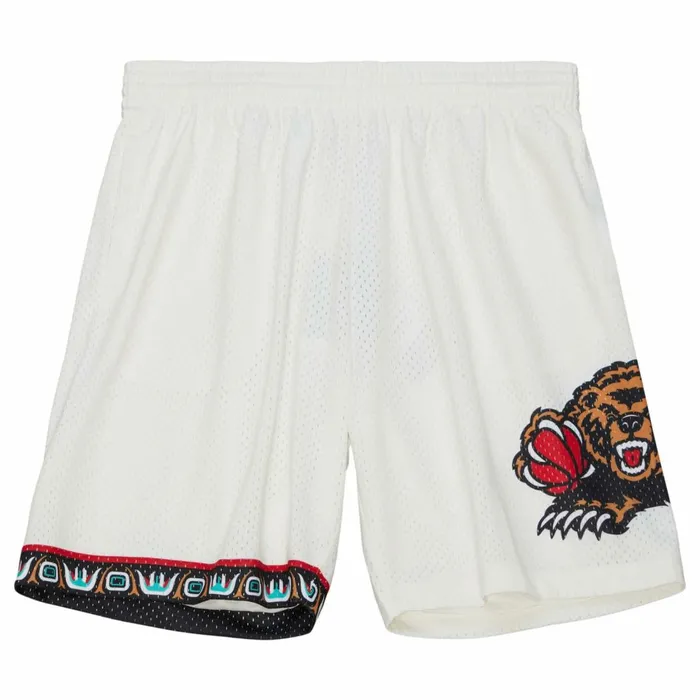 Men039s Shorts Mitchell and Ness Cream Swingman Shorts Vancouver Grizzlies 1998