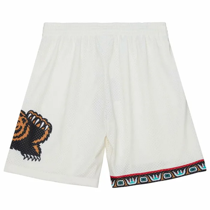 Men039s Shorts Mitchell and Ness Cream Swingman Shorts Vancouver Grizzlies 1998 Men039s Shorts Mitchell and Ness Cream Swingman Shorts Vancouver Grizzlies 1998