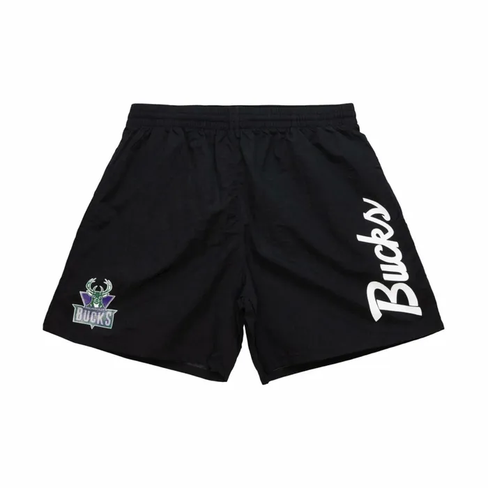 Men039s Shorts Mitchell and Ness Team Essentials Nylon Shorts Milwaukee Bucks Men039s Shorts Mitchell and Ness Team Essentials Nylon Shorts Milwaukee Bucks