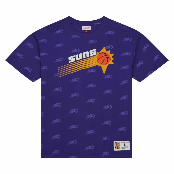 Men039s TShirts and Tops Mitchell and Ness AOP SS Top Phoenix Suns