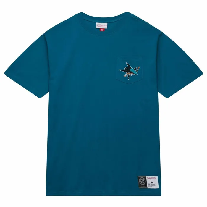 Men039s TShirts and Tops Mitchell and Ness Premium Pocket Tee San Jose Sharks