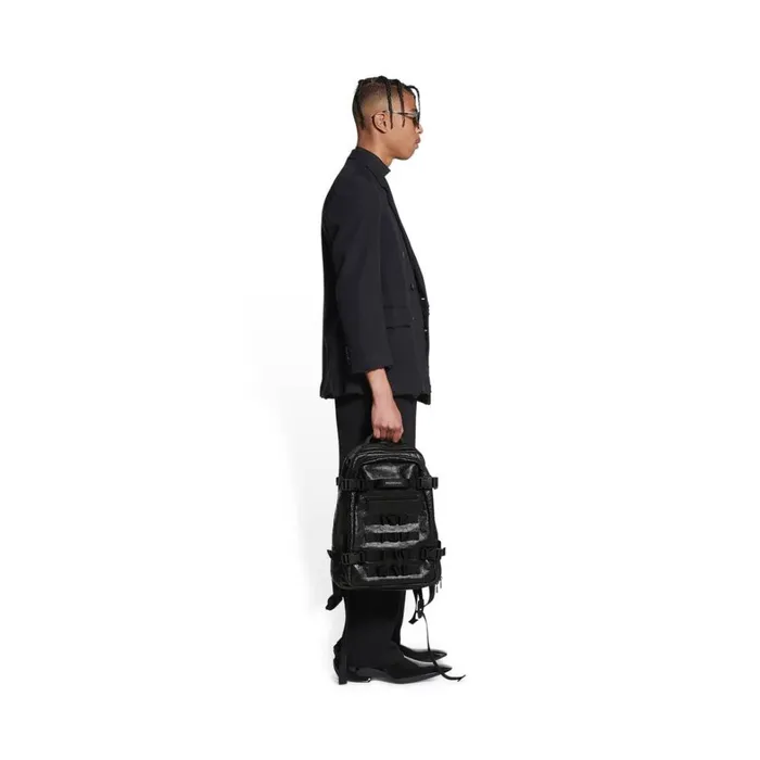 Men Backpacks Balenciaga Army Small Backpack In Black