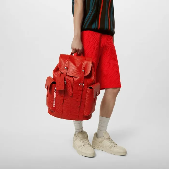 Men Bags Louis Vuitton Louis Vuitton Christopher MM M23764 Vermillion Red 8211 Louis Vuitton Handbag Store