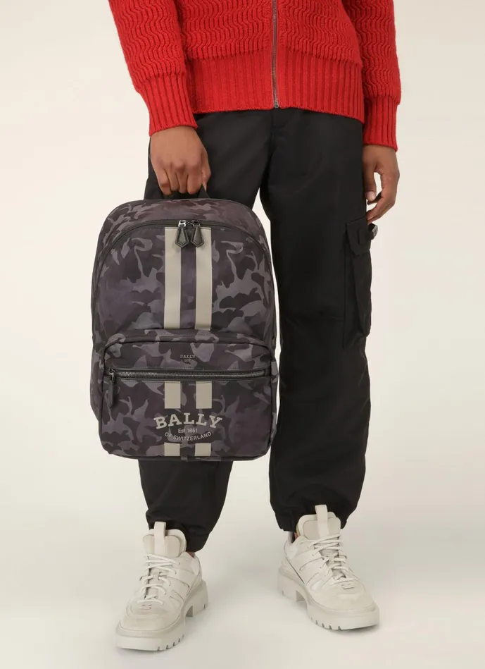 Men Bally Backpacks Fixie 8211 Nylon Backpack In Black