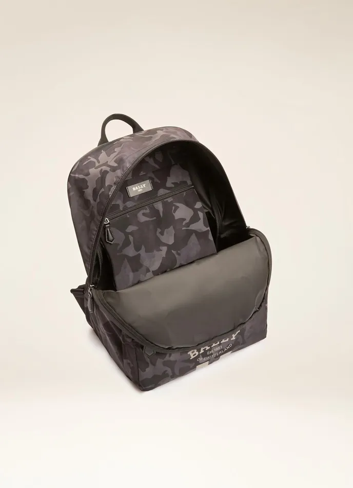 Men Bally Backpacks Fixie 8211 Nylon Backpack In Black