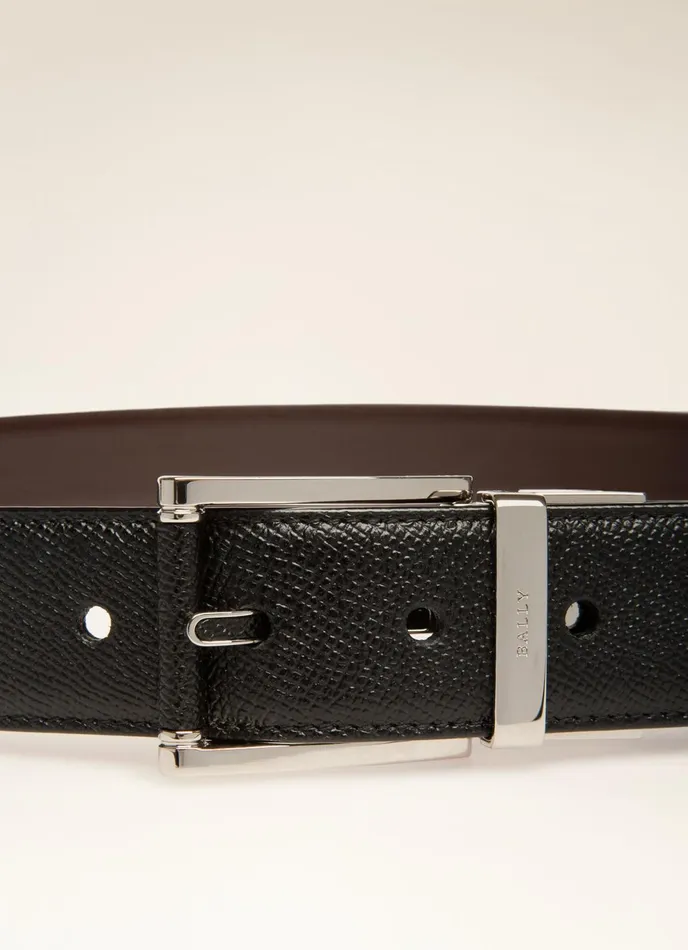 Men Bally Belts Astor 8211 Leather 35mm Belt In Black and Brown