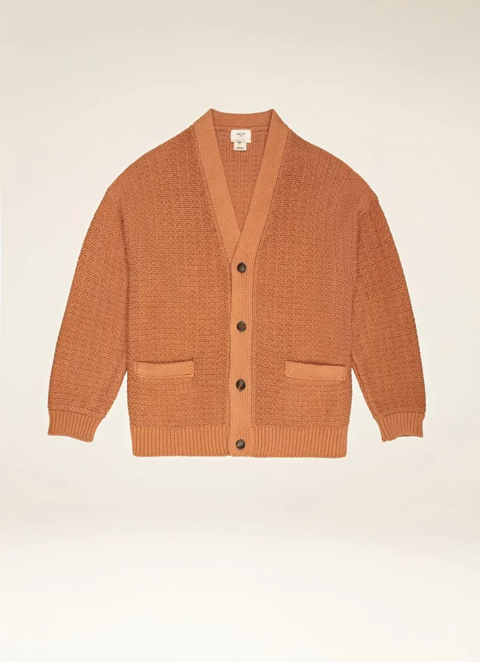 Men Bally Knitwear Organic Cotton Cardigan 8211 Cotton Knitwear In Pink