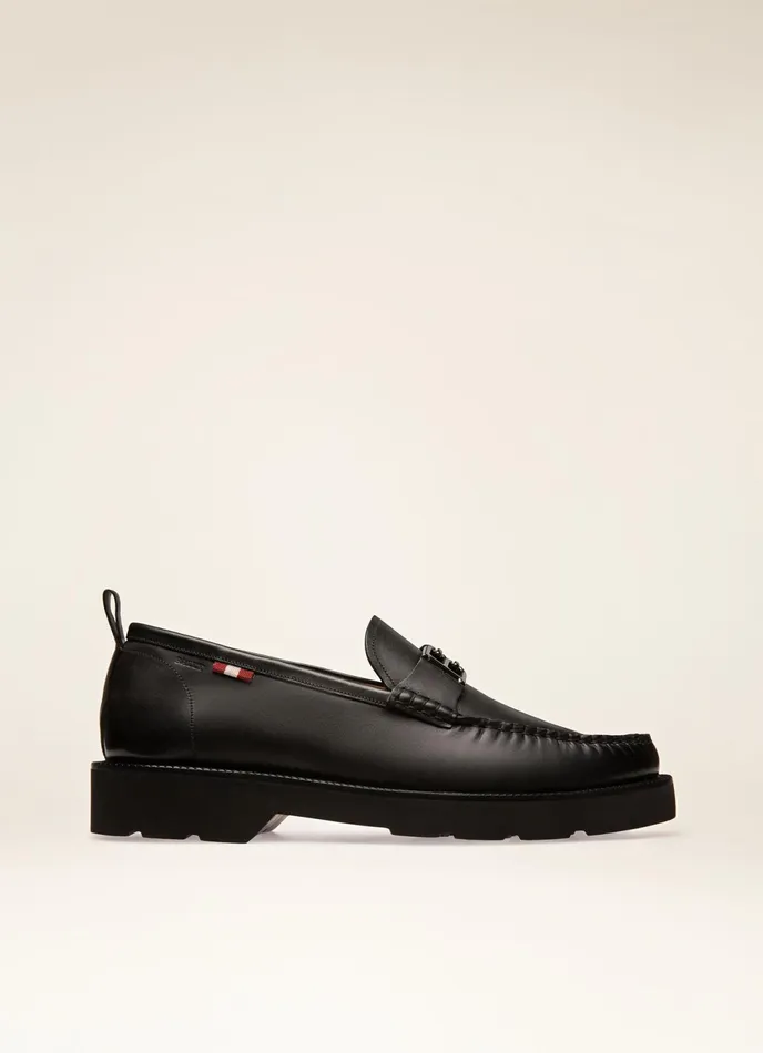 Men Bally Loafers And Moccasins Nolam 8211 Leather Moccassins In Black