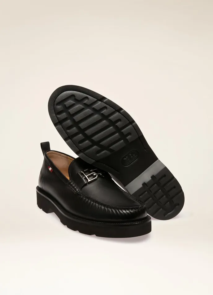 Men Bally Loafers And Moccasins Nolam 8211 Leather Moccassins In Black