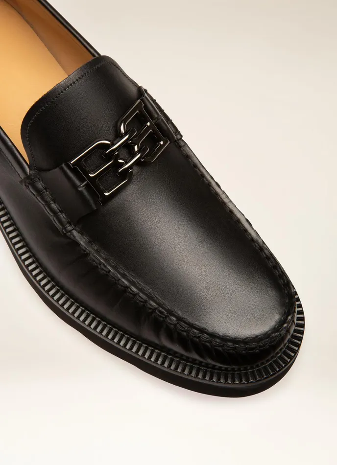 Men Bally Loafers And Moccasins Nolam 8211 Leather Moccassins In Black