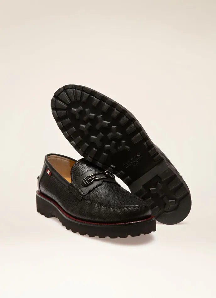 Men Bally Loafers And Moccasins Norrison 8211 Leather Moccasins In Black