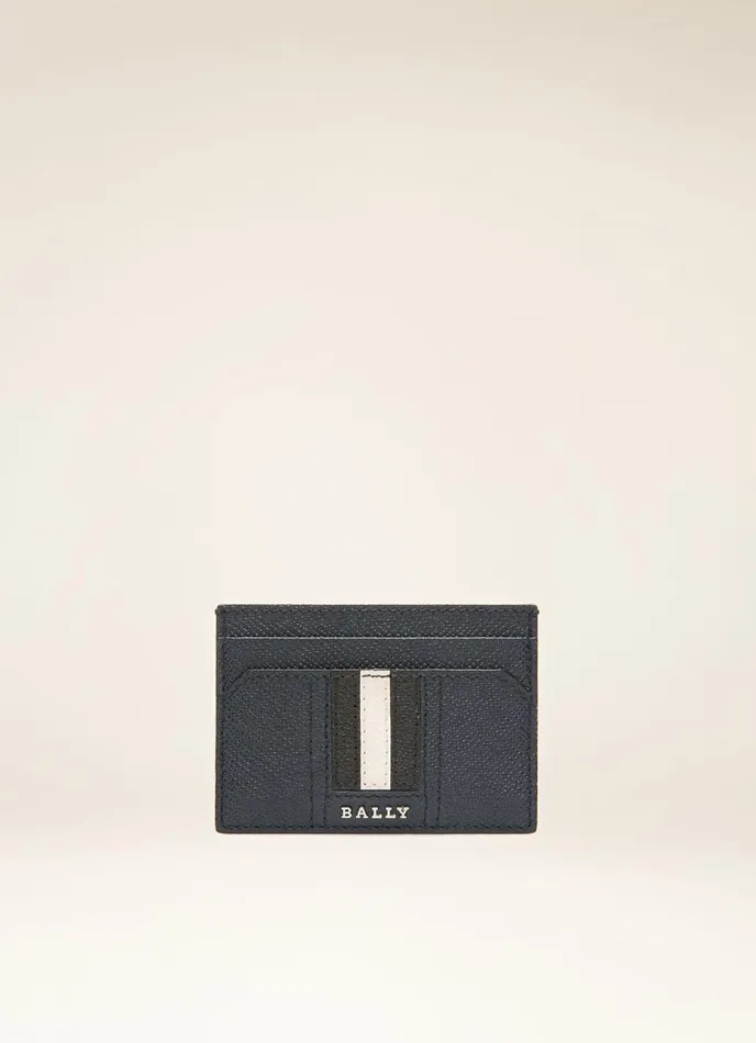 Men Bally Wallets Thar 8211 Leather Card Holder In Blue