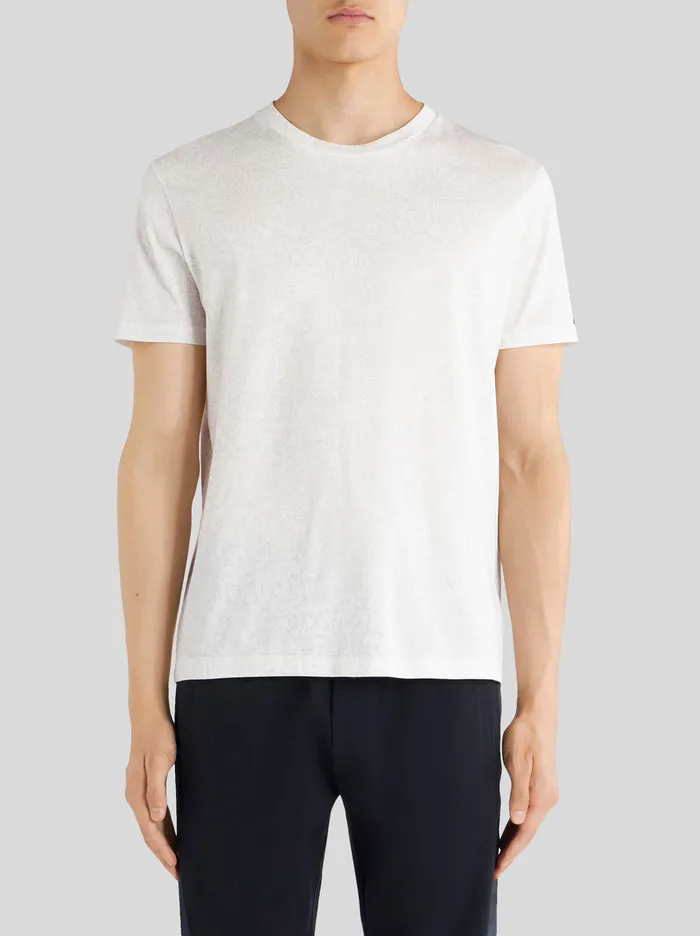 Men Bandana Print Jersey TShirt Etro TShirts
