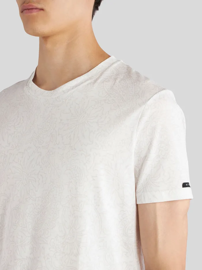 Men Bandana Print Jersey TShirt Etro TShirts