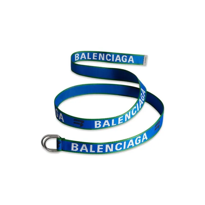 Men Belts Balenciaga D Ring Belt In Navy Blue