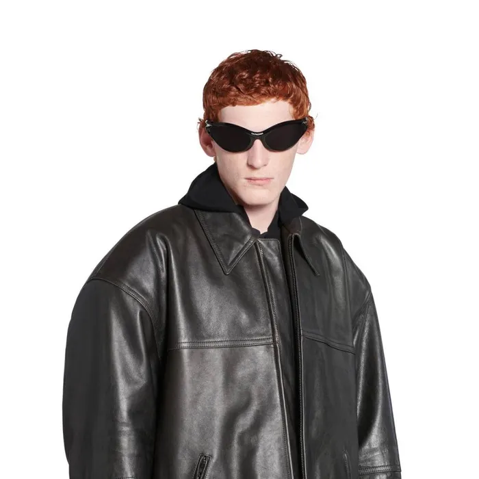 Men Coats and Jackets Balenciaga Cocoon Kick Jacket In Black