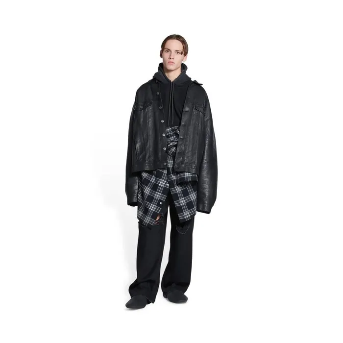 Men Coats and Jackets Balenciaga Denim Style Jacket In Black
