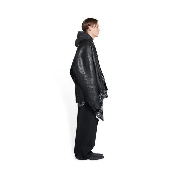 Men Coats and Jackets Balenciaga Denim Style Jacket In Black