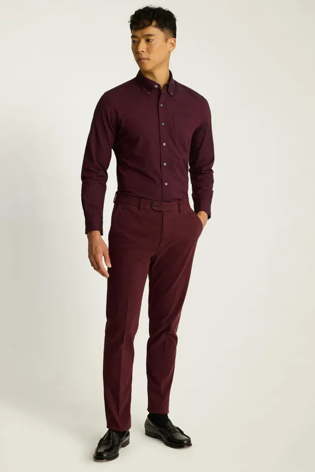 Men Everyday Oxford Shirt Port Red Bonobos Casual Shirts