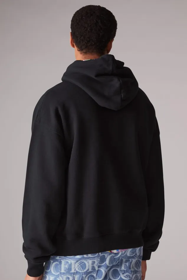 Men Fiorucci Sweatshirts and Hoodies Angels Hoodie Black Men Fiorucci Sweatshirts and Hoodies Angels Hoodie Black