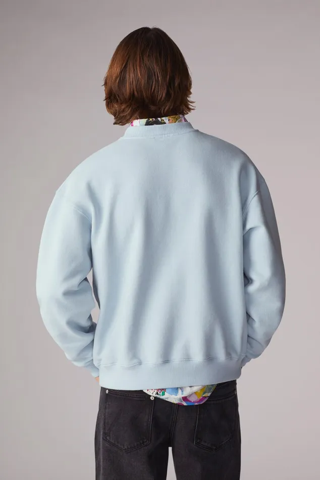 Men Fiorucci Sweatshirts and Hoodies Angels Sweatshirt Blue Men Fiorucci Sweatshirts and Hoodies Angels Sweatshirt Blue
