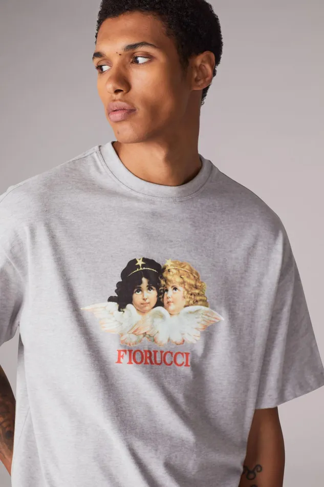 Men Fiorucci TShirts and Tops Angels TShirt Grey Men Fiorucci TShirts and Tops Angels TShirt Grey