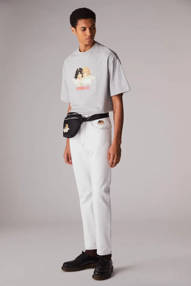 Men Fiorucci TShirts and Tops Angels TShirt Grey Men Fiorucci TShirts and Tops Angels TShirt Grey