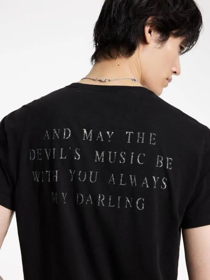 Men Graphic Tees John Varvatos LET IT ROCK TEE Black