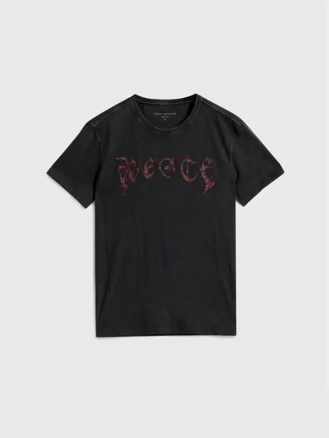 Men Graphic Tees John Varvatos PEACE TEE Charcoal