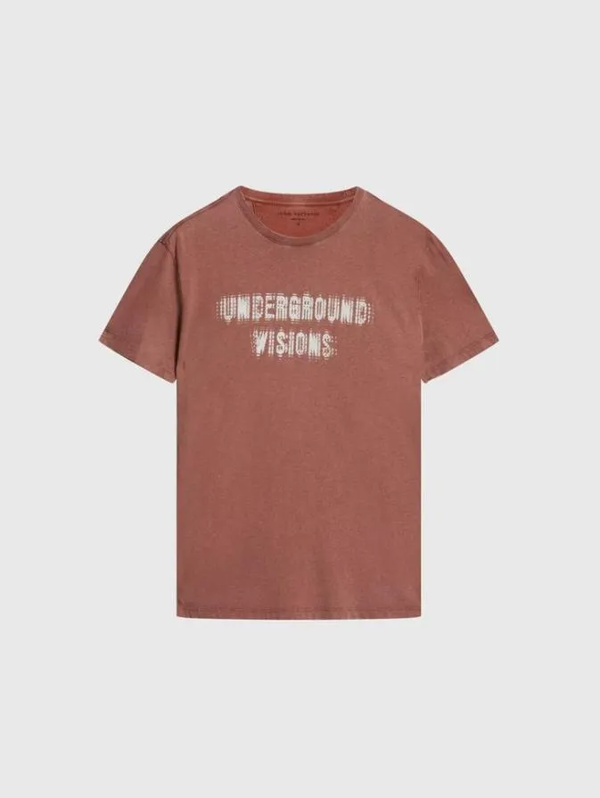 Men Graphic Tees John Varvatos UNDERGROUND VISIONS TEE Ginger