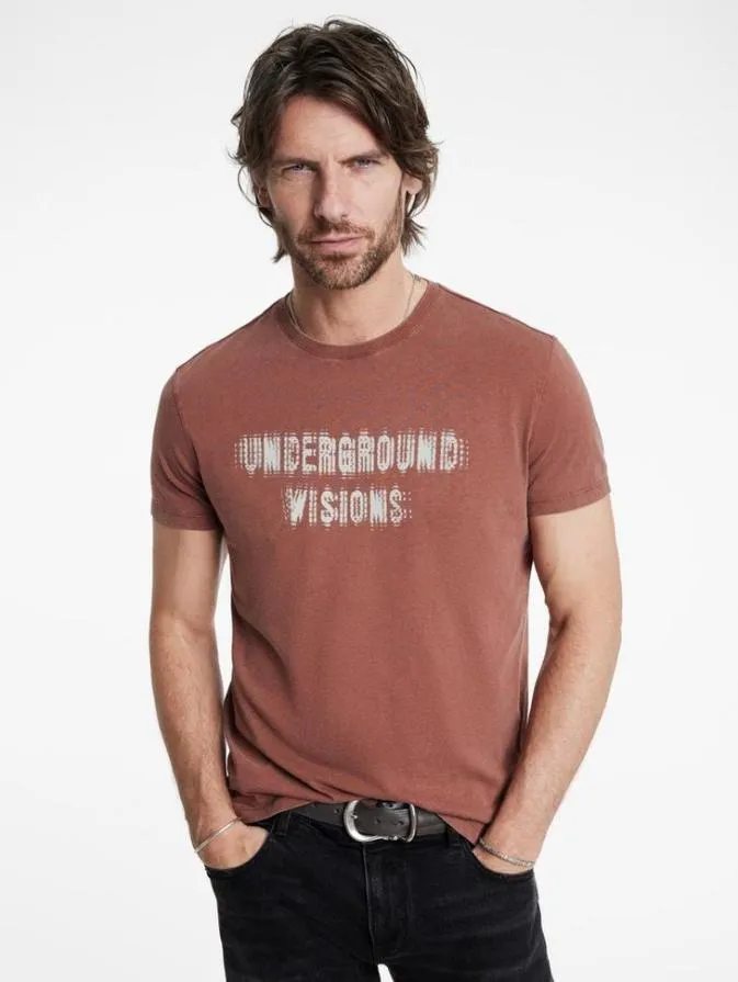 Men Graphic Tees John Varvatos UNDERGROUND VISIONS TEE Ginger