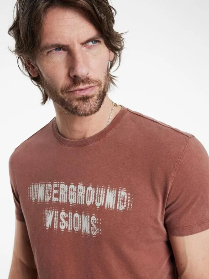 Men Graphic Tees John Varvatos UNDERGROUND VISIONS TEE Ginger