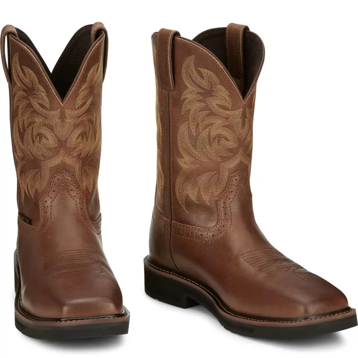 MEN Handler 11034 Comp Toe Brown Justin Boots Work