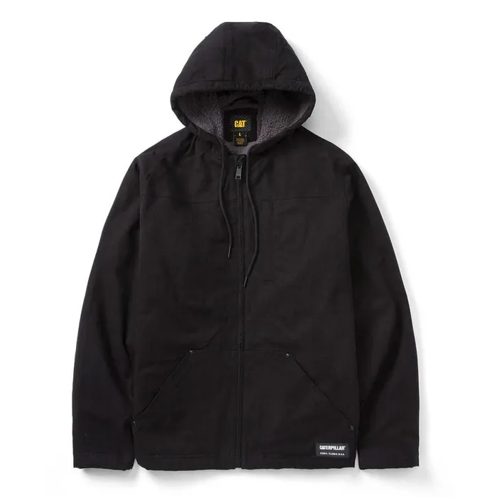 Men Hooded SherpaLined Jacket Cat Footwear Tops and Outerwear