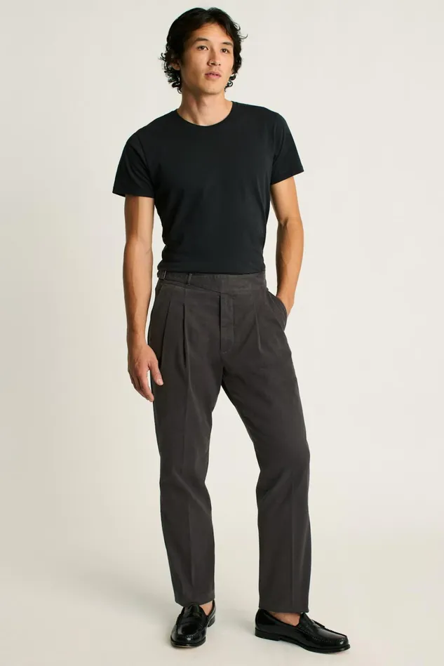 Men Italian Gurkha Trouser Dark Charcoal Cotton Bonobos Dress Pants