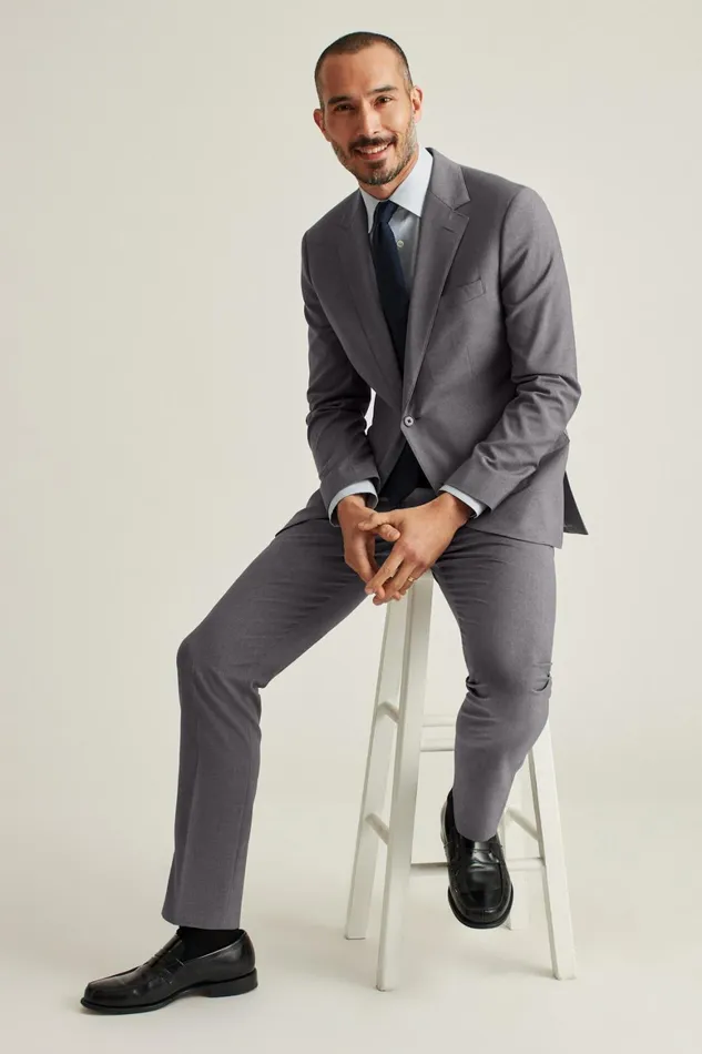 Men Italian Performance Suit Mason Solid Grey Bonobos Suits
