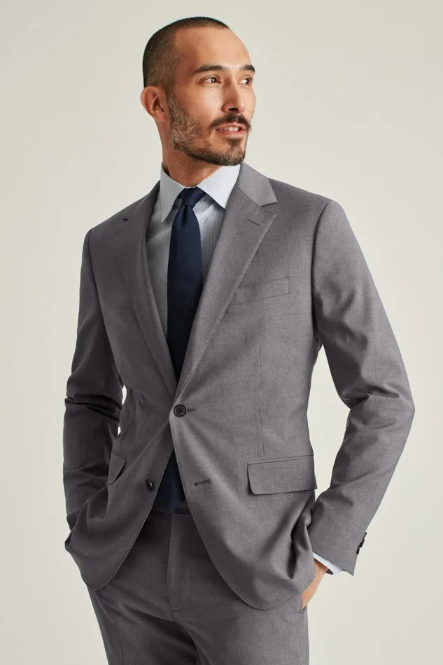 Men Italian Performance Suit Mason Solid Grey Bonobos Suits
