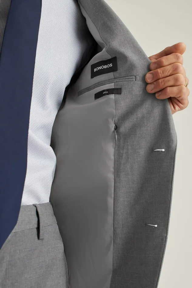Men Italian Performance Suit Mason Solid Grey Bonobos Suits