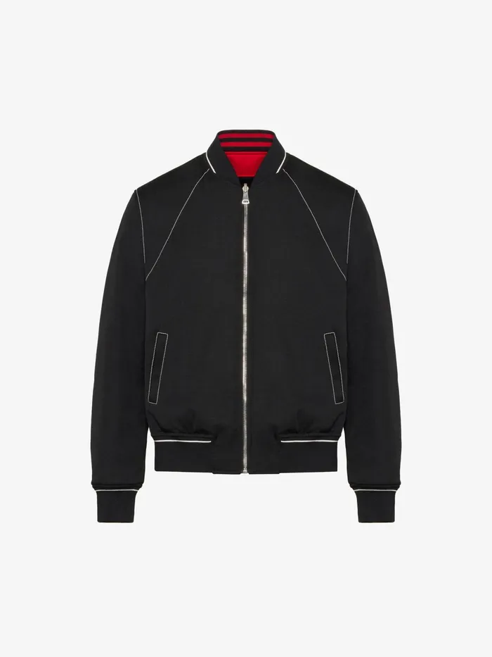 Men Jackets Alexander McQueen Reversible Harness Bomber Jacket Black