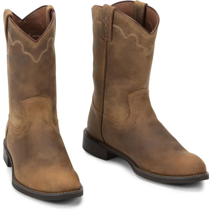 MEN Jeb 10034 Roper Tan Apache Justin Boots Western