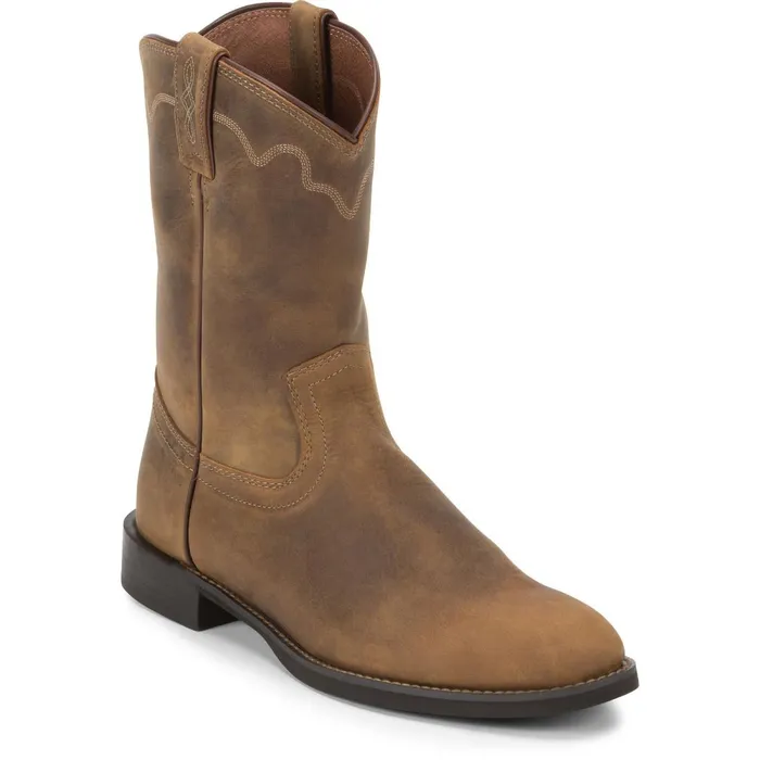 MEN Jeb 10034 Roper Tan Apache Justin Boots Western