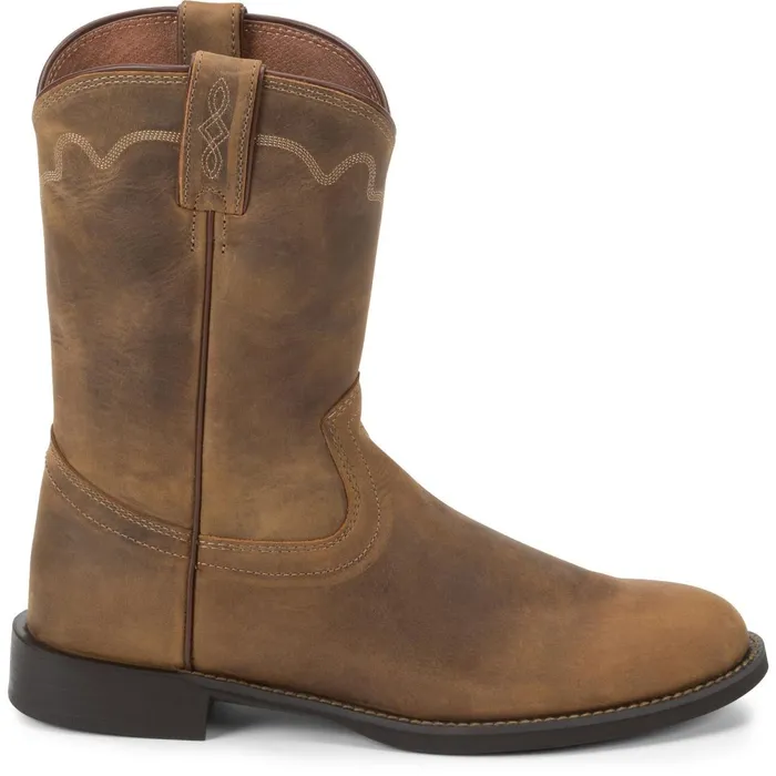 MEN Jeb 10034 Roper Tan Apache Justin Boots Western
