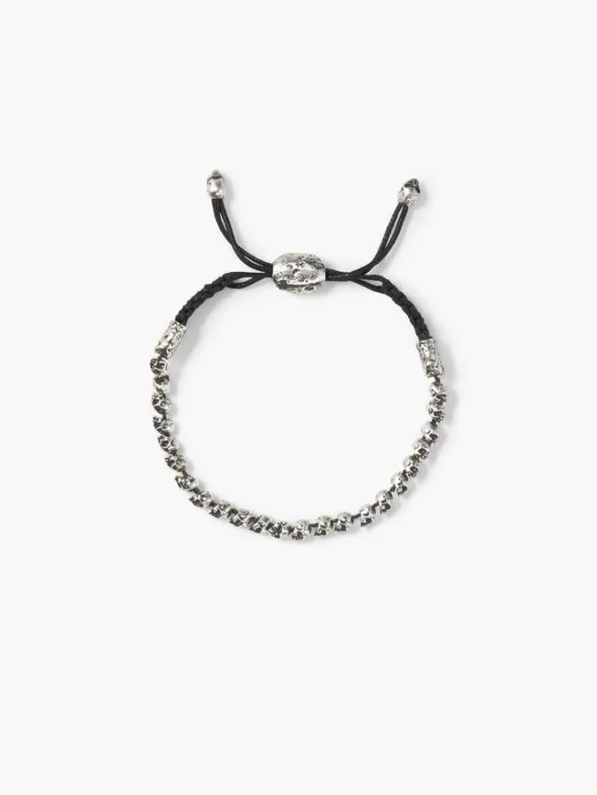 Men Jewelry John Varvatos BEADED SILVER SKULL BRACELET Silver Men Jewelry John Varvatos BEADED SILVER SKULL BRACELET Silver