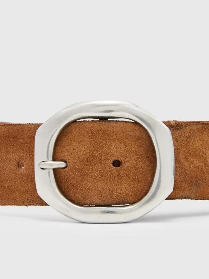Men Leather Belts John Varvatos NOVA SUEDE BELT Ginger Men Leather Belts John Varvatos NOVA SUEDE BELT Ginger