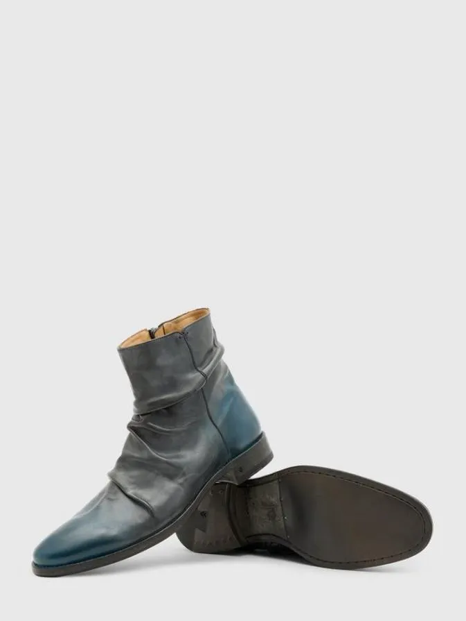 Men Leather Boots John Varvatos MORRISON SHARPEI BOOT Dk Bluwht